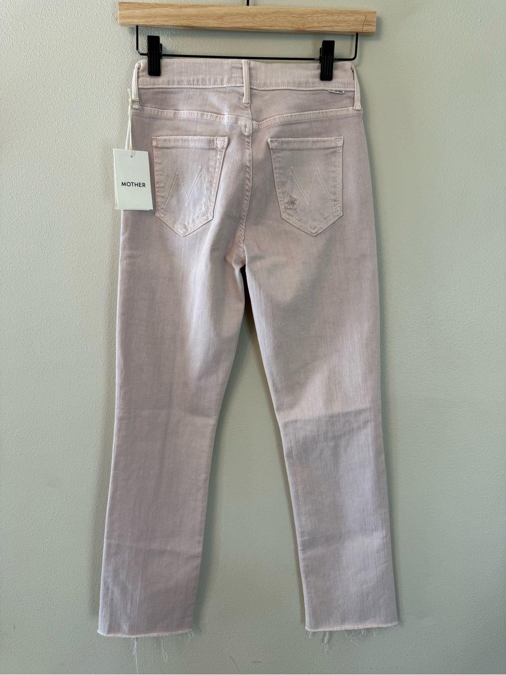 MOTHER The Rascal Ankle Snippet Jeans Pink Taupe Size 25 NWT - Picture 4 of 6